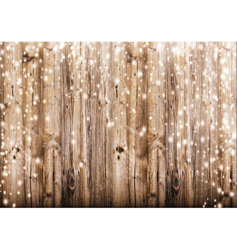 SJOLOON Rustic Wood Vinyl Photography Backdrop Nostalgia Wood Floor Photo Backdrop Baby Newborn Photo Studio Props JLT10359 (7x5FT) Yellow - Image 1